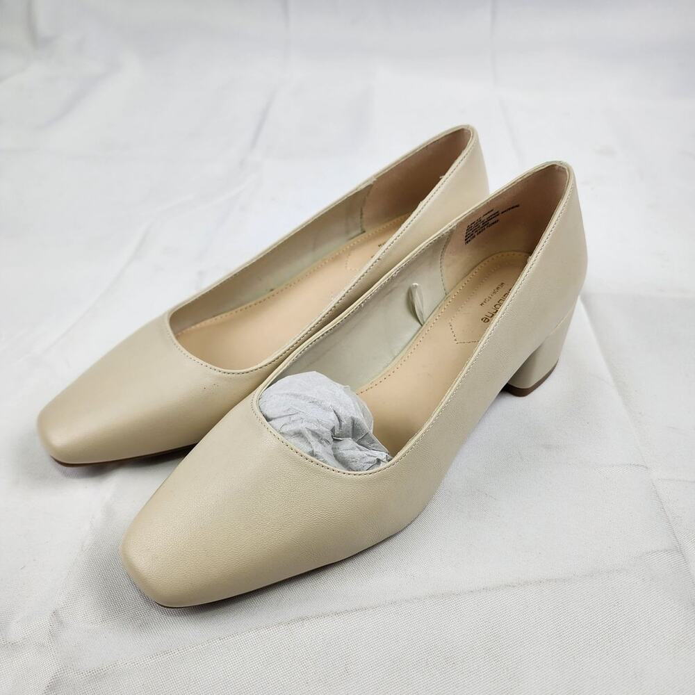 Liz Claiborne LC Faris Cream Block Heel Pumps Women's 8.5 M Memory Foam